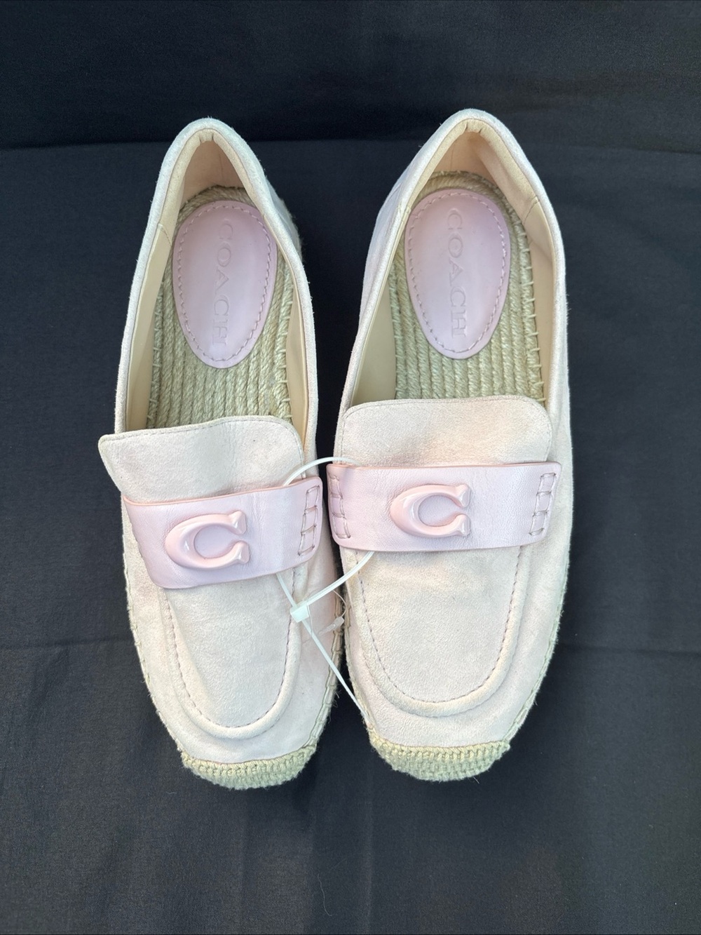Coach Women's Light Pink Suede Penny Loafers size 6.5
